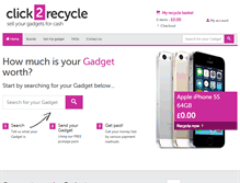 Tablet Screenshot of click2recycle.com